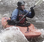 Allison kayaking the Tohickon creek